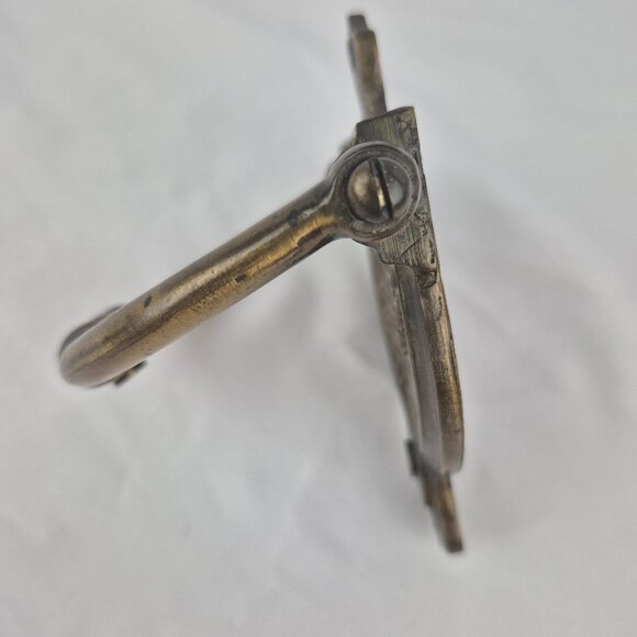 Vintage Brass Door Knocker Christian Theme Welcome in the Name of CHRIST  80's - Picture 11 of 16